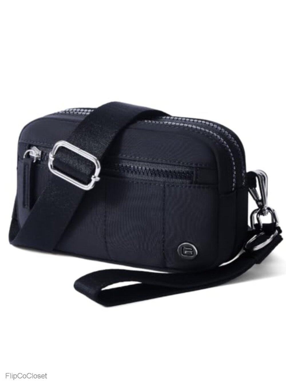 Small Nylon Crossbody Bag RFID Wristlet Wallet 2-in-1 Travel Purse